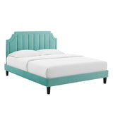 Modway Furniture Sienna Performance Velvet Queen Platform Bed MOD-6714-MIN