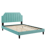 Modway Furniture Sienna Performance Velvet Queen Platform Bed MOD-6714-MIN