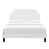 Modway Furniture Sienna Performance Velvet Queen Platform Bed MOD-6714-WHI