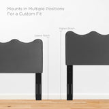 Modway Furniture Current Performance Velvet Twin Platform Bed XRXT Charcoal MOD-6727-CHA