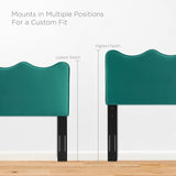 Modway Furniture Current Performance Velvet Twin Platform Bed XRXT Teal MOD-6727-TEA