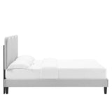 Modway Furniture Current Performance Velvet Twin Platform Bed XRXT Light Gray MOD-6729-LGR