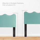 Modway Furniture Current Performance Velvet Twin Platform Bed XRXT Mint MOD-6729-MIN