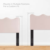 Modway Furniture Current Performance Velvet Twin Platform Bed XRXT Pink MOD-6729-PNK