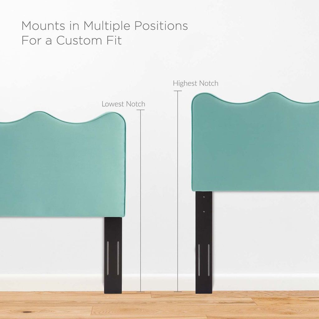 Modway Furniture Current Performance Velvet Full Platform Bed XRXT Mint MOD-6730-MIN