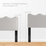 Modway Furniture Current Performance Velvet Full Platform Bed XRXT Light Gray MOD-6731-LGR