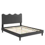 Modway Furniture Current Performance Velvet Full Platform Bed XRXT Charcaol MOD-6732-CHA