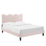 Modway Furniture Current Performance Velvet Full Platform Bed XRXT Pink MOD-6732-PNK