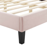 Modway Furniture Current Performance Velvet Full Platform Bed XRXT Pink MOD-6732-PNK