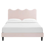 Modway Furniture Current Performance Velvet Full Platform Bed XRXT Pink MOD-6732-PNK