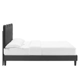 Modway Furniture Current Performance Velvet Queen Platform Bed XRXT Charcoal MOD-6735-CHA