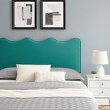 Modway Furniture Current Performance Velvet Queen Platform Bed XRXT Teal MOD-6735-TEA