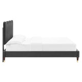 Modway Furniture Current Performance Velvet King Platform Bed XRXT Charcoal MOD-6737-CHA