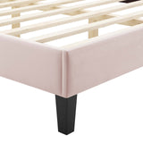 Modway Furniture Current Performance Velvet King Platform Bed XRXT Pink MOD-6738-PNK