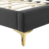 Modway Furniture Juniper Channel Tufted Performance Velvet Full Platform Bed MOD-6745-CHA