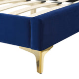 Modway Furniture Juniper Channel Tufted Performance Velvet Full Platform Bed MOD-6745-NAV