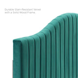Modway Furniture Juniper Channel Tufted Performance Velvet Full Platform Bed MOD-6746-TEA