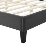 Modway Furniture Juniper Channel Tufted Performance Velvet Full Platform Bed MOD-6747-CHA