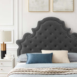 Gwyneth Tufted Performance Velvet Twin Platform Bed Charcoal MOD-6754-CHA