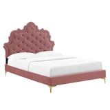 Modway Furniture Gwyneth Tufted Performance Velvet Twin Platform Bed MOD-6754-DUS