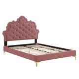 Modway Furniture Gwyneth Tufted Performance Velvet Twin Platform Bed MOD-6754-DUS