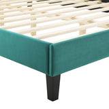 Modway Furniture Gwyneth Tufted Performance Velvet Twin Platform Bed MOD-6756-TEA