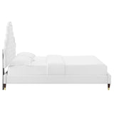 Modway Furniture Gwyneth Tufted Performance Velvet Full Platform Bed MOD-6758-WHI