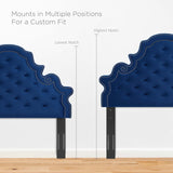 Modway Furniture Gwyneth Tufted Performance Velvet Full Platform Bed MOD-6759-NAV