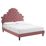 Modway Furniture Gwyneth Tufted Performance Velvet King Platform Bed MOD-6762-DUS