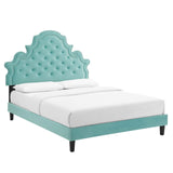 Modway Furniture Gwyneth Tufted Performance Velvet King Platform Bed MOD-6762-MIN