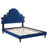 Modway Furniture Gwyneth Tufted Performance Velvet King Platform Bed MOD-6762-NAV