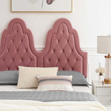 Alexandria Tufted Performance Velvet Queen Platform Bed Dusty Rose MOD-6763-DUS