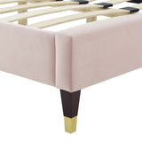 Alexandria Tufted Performance Velvet Queen Platform Bed Pink MOD-6764-PNK