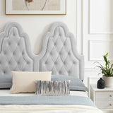 Alexandria Tufted Performance Velvet Queen Platform Bed Light Gray MOD-6765-LGR