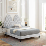 Alexandria Tufted Performance Velvet Queen Platform Bed Light Gray MOD-6765-LGR