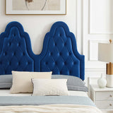 Alexandria Tufted Performance Velvet Queen Platform Bed Navy MOD-6765-NAV