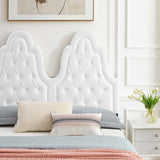 Alexandria Tufted Performance Velvet Queen Platform Bed White MOD-6765-WHI