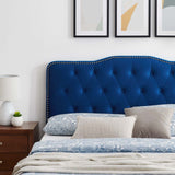 Modway Furniture Amber Performance Velvet Queen Platform Bed 0423 Navy MOD-6776-NAV