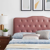 Modway Furniture Amber Performance Velvet Twin Platform Bed 0423 Dusty Rose MOD-6779-DUS