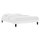 Modway Furniture Amber Performance Velvet Twin Platform Bed 0423 White MOD-6780-WHI