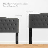 Modway Furniture Amber King Platform Bed 0423 Charcoal MOD-6784-CHA