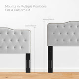 Modway Furniture Amber King Platform Bed 0423 Light Gray MOD-6784-LGR