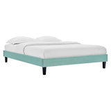 Modway Furniture Amber Tufted Performance Velvet King Platform Bed 0423 Mint MOD-6786-MIN
