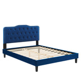 Modway Furniture Amber Tufted Performance Velvet King Platform Bed 0423 Navy MOD-6786-NAV