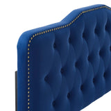 Modway Furniture Amber Tufted Performance Velvet King Platform Bed 0423 Navy MOD-6786-NAV