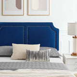 Modway Furniture Novi Performance Velvet Twin Bed 0423 Navy MOD-6788-NAV