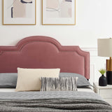 Modway Furniture Aviana Performance Velvet Twin Bed 0423 Dusty Rose MOD-6789-DUS