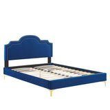 Modway Furniture Aviana Performance Velvet Twin Bed 0423 Navy MOD-6789-NAV