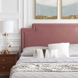 Modway Furniture Liva Performance Velvet Twin Bed 0423 Dusty Rose MOD-6791-DUS