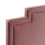 Modway Furniture Liva Performance Velvet Twin Bed 0423 Dusty Rose MOD-6791-DUS